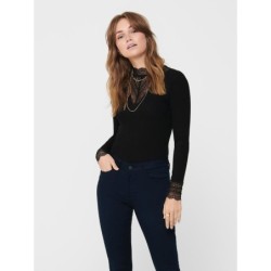 TOP ENCAJE CUELLO ALTO ONLTILDE
