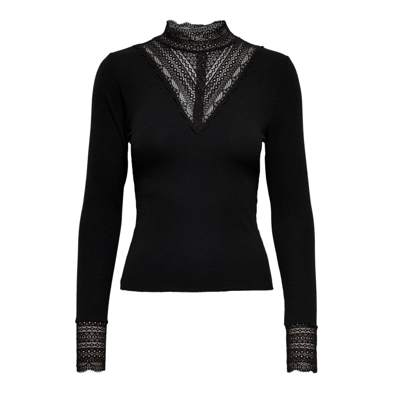 TOP ENCAJE CUELLO ALTO ONLTILDE