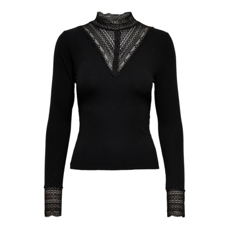 TOP ENCAJE CUELLO ALTO ONLTILDE