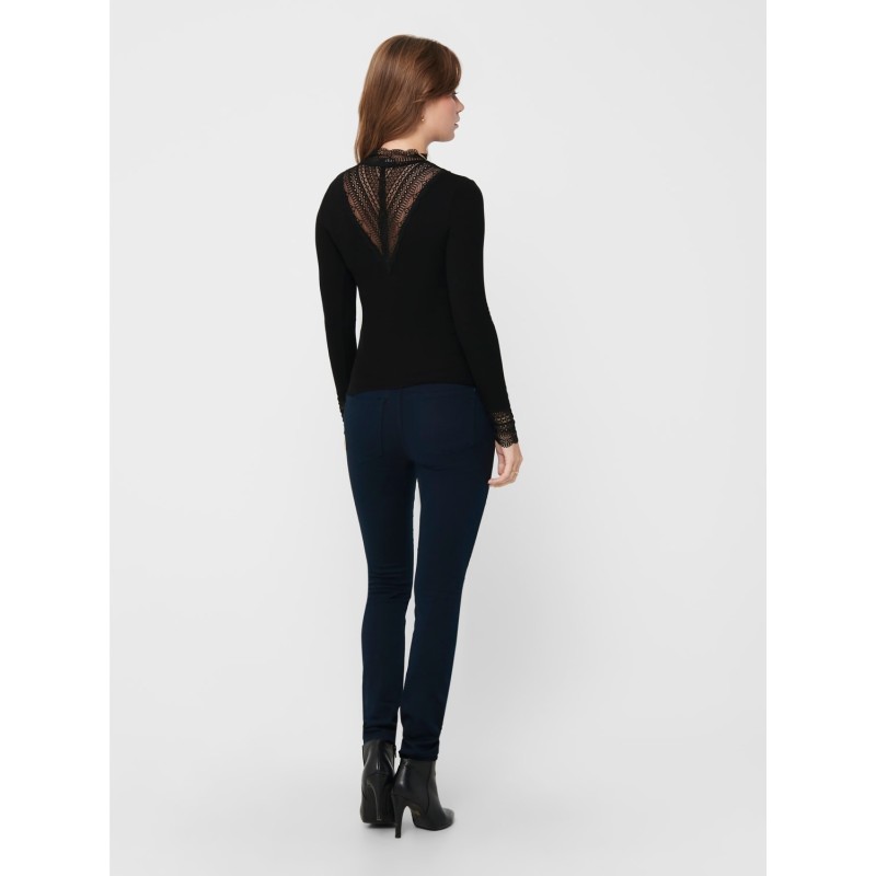 TOP ENCAJE CUELLO ALTO ONLTILDE