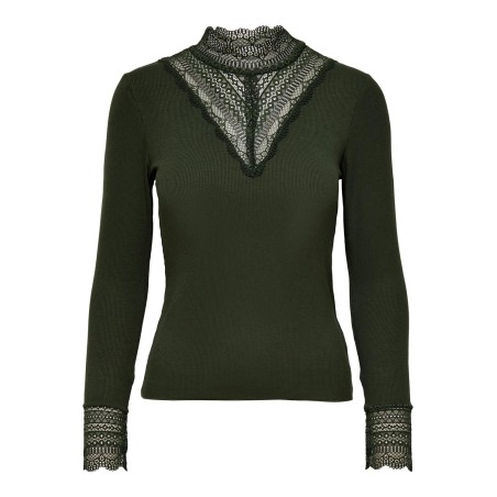 TOP ENCAJE CUELLO ALTO ONLTILDE